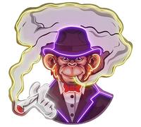 Maimeili Gentleman Smoking UV Print Neon Sign for Man Cave Bedroom Room Lights Neon Light Up Signs Decorations Birthday Party