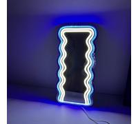 Maimeili LED Mirror Neon Lights Dressing Up Mirror Cat/Shine Heart/Bat/Butterfly Shape Neon Signs Modern Home Girl Room Bathroom Salon Wall Art Decor Gift For Girlfriend USB Powered