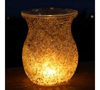 Maimeili Mosaic Glass Romantic Oil Burner Tealight Candle Holder Fragrance Warmer Incense Aroma Diffuser for Wedding Christmas Home Table Decor