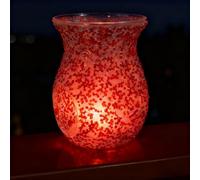 Maimeili Mosaic Glass Romantic Oil Burner Tealight Candle Holder Fragrance Warmer Incense Aroma Diffuser for Wedding Christmas Home Table Decor