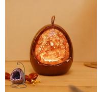 Maimeili Natural Crystal Dinosaur Egg Night Light Healing Stones USB Powered Bedside Lamp for Living Room Bedroom Office Home Feng Shui Decor
