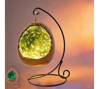 Maimeili Natural Crystal Dinosaur Egg Night Light Healing Stones USB Powered Bedside Lamp for Living Room Bedroom Office Home Feng Shui Decor