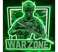 Maimeili War Zone UV Print Neon Sign for Man Cave Bedroom Room Lights Neon Light Up Signs Decorations Birthday Party