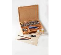 MAIMERI Classico Fine Art Oil Paint Studio Set, 13 x 20ml Assorted Colours, Beechwood Box, Ideal for Professional Artists
