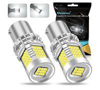 Maimiao 2PCS 1157 BAY15D P21/5W Car LED Bulb, Canbus Error Free Super Bright 12V 2016SMD Replace LED Backup Light Bulbs for LED Brake Light, LED Tail Position Fog Light (White)