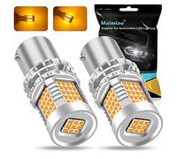 Maimiao 2Pcs py21w led bulb canbus error free, 1156 Bau15s led indicator bulb no hyper flashing amber 89 SMD Super Bright for Turn Signal Lights