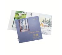 MAIMOUFIN Watercolor Journal,100% Cotton Watercolor Paper, 7.6" x 7.6",20 Sheets(140LB/300GSM) Cold Press, Hardcover Loose-Leaf Thick Watercolor Sketchbook for Artists, Art Lovers (Cold Press)