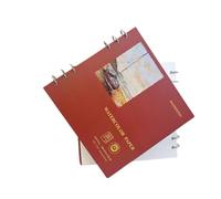 MAIMOUFIN Watercolor Sketchbook,100% Cotton Watercolor Paper, 7.6" x 7.6", 20 Sheets(140LB/300GSM)Hot Press, Hardcover Square Watercolor Journal,Watercolor Pad for Artists, Art Lovers (hot Press)