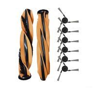 Main and Side Brush Set for Mova Z60 Vacuum Cleaner, 2 Anti-Tangling V-Shaped Rollers plus 6 Corner Brushes, Compatible with Z60 Ultra Pro Models