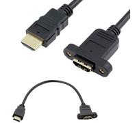 Main board connecting line, 1.4v HDMI-Compatible Cable Extension Male to Female with Screw Panel Mount 30cm 1080P