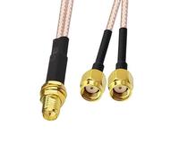 Main board connecting line, Connector RP Male/Female 2 Way Adapter Y Splitter Pigtail RG316 R*/F Extension Cable 1pc(RP F to 2 RP M,20CM)