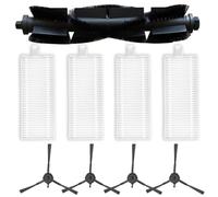 Main Brush Filters Side Brushes Kit, Vacuum Cleaner Main Brush, Side Brushes, Filters Replacement For EZVIZ RE4/RE4 Plus/RE5/RE5 Plus Vacuum Cleaner