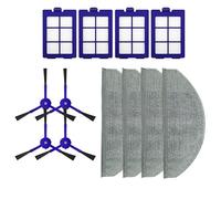 Main Brush Hepa Filter Side Brush Mop Cloth/Fit for Anker Eufy RoboVac X8 Series Hybrid Robot Vacuum Cleane Parts (Color : Light Grey)