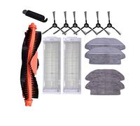 Main Brush Hepa Filter Side Brush Mop Cloth/Fit For Xiaomi STYJ02YM Mi Mop Pro Conga 3490 Viomi V2 PRO V3 SE V-RVCLM21B 3C B106CN Sweeping Robot Set (Color : White)