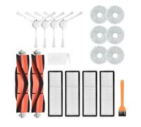 Main Brush Hepa Filter Side Brushes Mop Cloth dust bag/Fit For Dreame S10 S10 Pro/Fit For Xiaomi Mijia B101CN vacuum cleaner part (Color : Red)