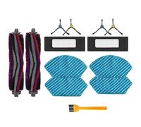 Main Brush Roller HEPA Filter Wipe Mops Side Brush Replacement Compatible With Midea M7 I10 M71CN R20M01BM71CN Robotic Vacuum Cleaner Parts (Color : 2 sets all-in)