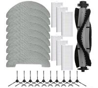 Main Brush Side Brush Filter and Mop Cloth Kit Compatible with For MONSGA MR1 and For XIEBro HR1010, Vacuum Parts Designed to Sweep Dirt and Dust from Corners (B)