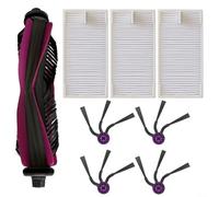 Main Brush Side Brush Filter Kit For Eureka E20 For Evo Plus Robot Vacuum Replacement Set Includes 1 Roller Brush 4 Side Brushes 3 Filters For Carpets Hard Floors Efficient Debris Pet Hair Cleaning