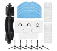 Main Brush, Side Brush, Filter, Mop Cloth and Dust Bag Accessory Kit for 360 and for Botslab S8 Plus Robot Vacuum Cleaners for Effective Dust Removal and Deep Cleaning Across Multiple Floor Types