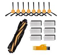 Main Brush Side Brush Filter Screen Cleaning Brush Kit Accessory Parts. Compatible For ECOVACS DEEBOT 600 601 605 710 N79 N79S Yeedi K600 K700 Robot Vacuum Cleaner