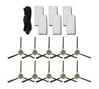 Main Brush Side Brush Filter Set Compatible with LEFANT U180 M2 Pro M2 Plus for OKP K8 for K7, Replacement Parts Nylon Plastic for Robot Vacuum Cleaning(B)