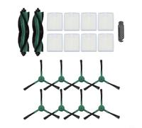 Main brush, side brushes, and filter replacement kit for Roomba 105 For Combo vacuum to thorough cleaning of floors, edges, and corners (B)