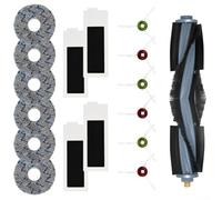 Main Brush Side Brushes Filter Cartridge and Cleaning Cloth Set Compatible with For Ecovacs For Deebot For T20 For Omni For T20e Robot Vacuum