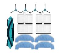 Main Brush, Side Brushes, HEPA Filter & Mop Cloths Compatible For Proscenic Q8/Q8max, Mova E10, Ultenic D10/T10 Lite, Vacuum Replacement Parts