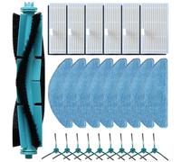 Main Brush Unit with Edge Cleaning Side Brushes Dust Filter and Microfiber Mopping Pads for MEDION X41 SW X41 SW+ X42 SW+ Compatible Models (B)