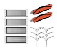 Main brush Washable hepa filter side brush kit/Fit For Xiaomi Mi vacuum 1st 1S Robot Roborock S50 S51 S55 S6 T60 T61 T65 parts (Color : Beige)