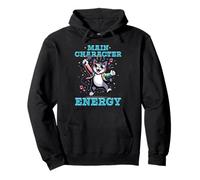 Main Character Energy Cat Singer Retro 80s Pop Art Style Pullover Hoodie