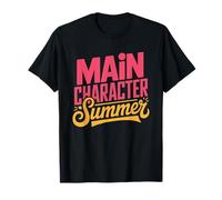 Main Character Summer Beach Vibes Aesthetic Illustration T-Shirt