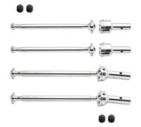 Main Drive Shafts For Arrma For Limitless For Infraction 6s For Blx 1/7 For Typhon 1/8 Rc Car Upgrade Parts Steel Metal Front Rear Drive Shaft(Silver)