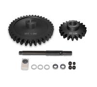 Main Gear 35T M1.5 Shaft with Bearing 45# Steel D-Shaped Hole Spur Gear with 20T Pinon Gear for TRAXXAS-1/5 X-MAXX 6S/8S Monster Truck and 1/6 4WD XRT 8S-78086-4, 1.5 Mod Large Transmission Part