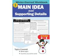 Main Idea and Supporting Details Winter-themed Workbook, Main Idea Workbook 2nd Grade, 3rd Grade, ELA Workbook for Lower Elementary Students (with Answers)