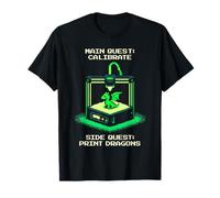 Main Quest: Calibrate | Retro 3D Printing Pixel Art T-Shirt