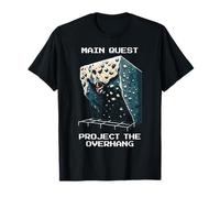 Main Quest: Project the Overhang | Pixel Bouldering Style T-Shirt