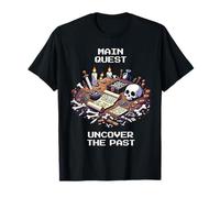 Main Quest: Uncover the Past | Archaeology Pixel Art T-Shirt