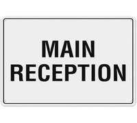 Main Reception Metal Sign Aluminum Warning Tin Signs For Outdoor Business Yard Lawn Home Decor 8x12 Inch