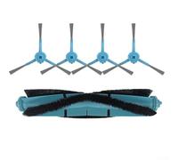 Main Roller Brush and Side Brushes Kit for Conga 7490 8290, Compatible with Immortal for X-Treme for Ultra Power Home Models, 1 Main + 4