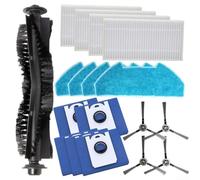 Main Side Brush Filter Mop Cloth Dust Bag Kit suitable for bObsweep, For Dustin and Ultra Vision robotic vacuums providing thorough cleaning across floor surfaces (B)