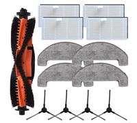 Main Side Brush Filter Mop Cloth Kit for S800 E20 E20 E20 Plus Efficient Floor Cleaning Replacement Set with High-Efficiency Filter Nylon Plastic Microfiber Attachment (A)