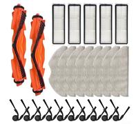 Main Side Brush Filter Mop Cloth Kit for Xiaomi S40 OV81 Robot Vacuum Cleaner Replacement Set Removes Dust Pet Hair Stains Microfiber Filter Paper to Install Cleaning 1 2 Piece Options