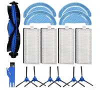Main Side Brush Mop Cloth Kit for Conga 1099 Connected 1990 Connected Vacuum Cleaner Replacement Parts Set for Enhanced Cleaning of Various Floor Types