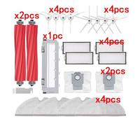 Main Side Roller Brush Cover Hepa Filter Mop Rag Accessories Compatible With Roborock Q7 Max/Max+ / T8 Vacuum Cleaner Spare Parts(Color:As the picture)