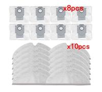 Main Side Roller Brush Cover Hepa Filter Mop Rag Accessories Compatible With Roborock Q7 Max/Max+ / T8 Vacuum Cleaner Spare Parts(Color:As the picture-10)