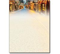 Main Street Christmas Holiday Letterhead Paper - 80 Sheets