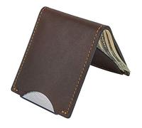 Main Street Forge Front Pocket Slim Bifold Wallet for Men Premium Full Grain Leather Men's Wallet with Minimalist Design, Chocolate Brown, Minimalist