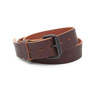 Main Street Forge The Classic Leather Everyday Belt | Made in USA | Full Grain Leather | Men's Leather Belt, Brown W/Black Buckle, Size 36 (Fits Size 34 Pants)
