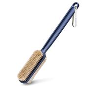 MainBasics Back Scrubber for Shower - Long Handle Dual-Sided Brush for Body Wash & Scrubbing with Exfoliating & Soft Bristles (Ultramarine, Plastic)